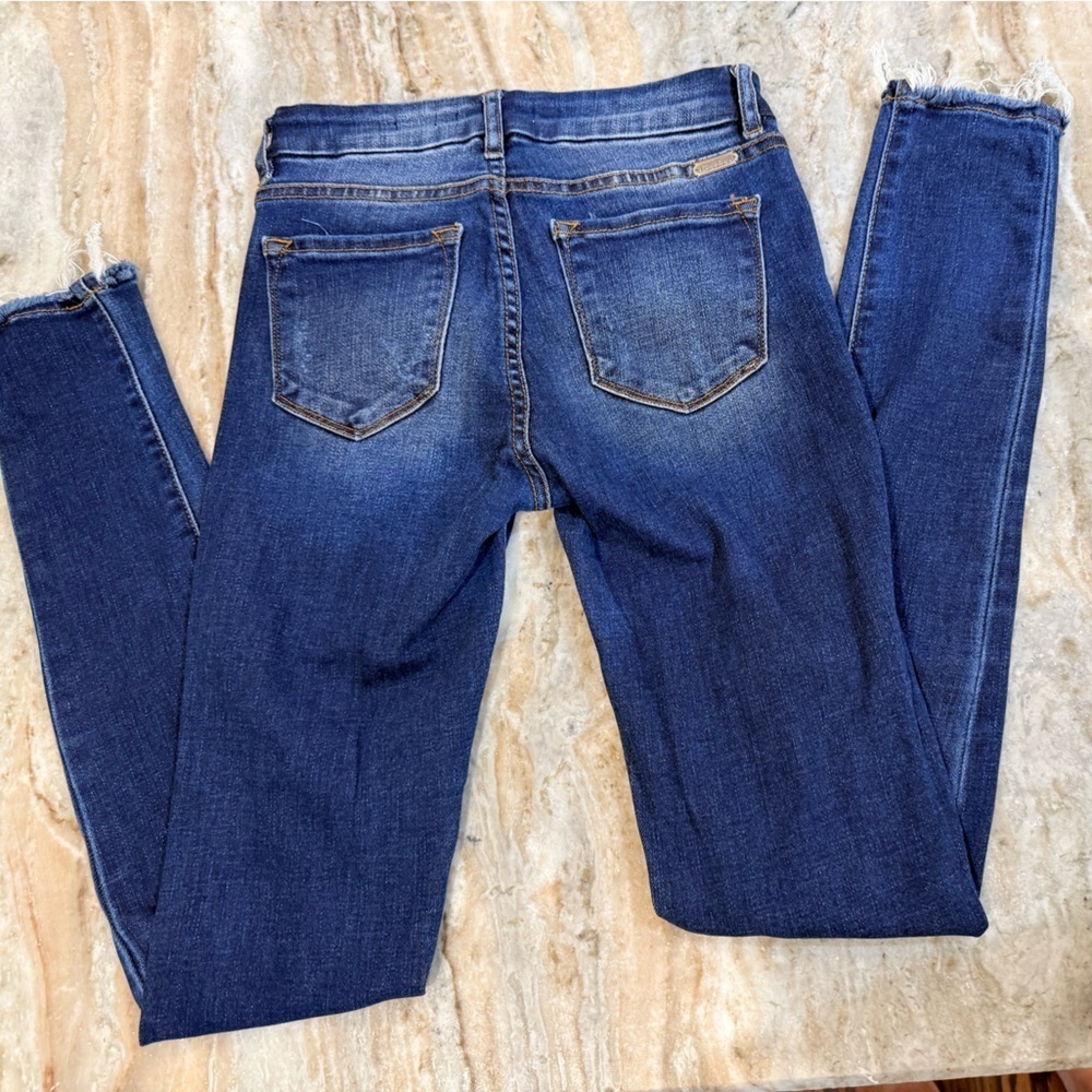 Women’s KANKAN Mid Rise Distressed Skinny stretch jeans- Size 25 - Picture 11 of 11